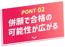 POINT02 複数日受験でチャンスが広がる