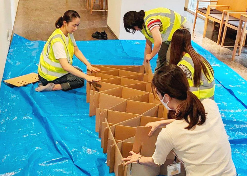 救護所組立中のイメージ