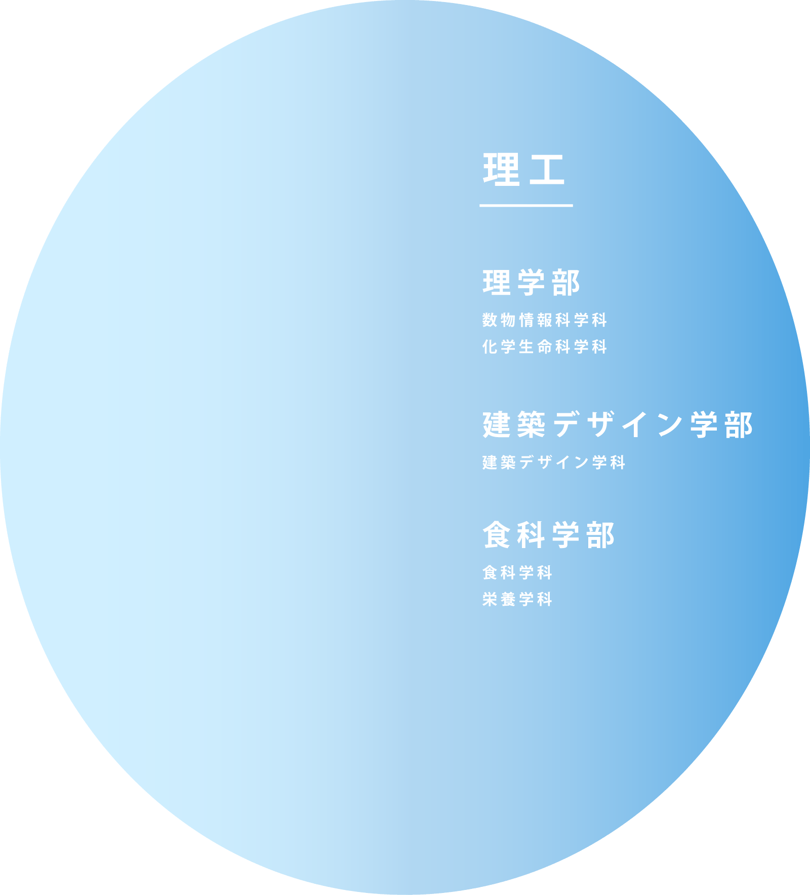 学部学科再編チャート図 理工の部