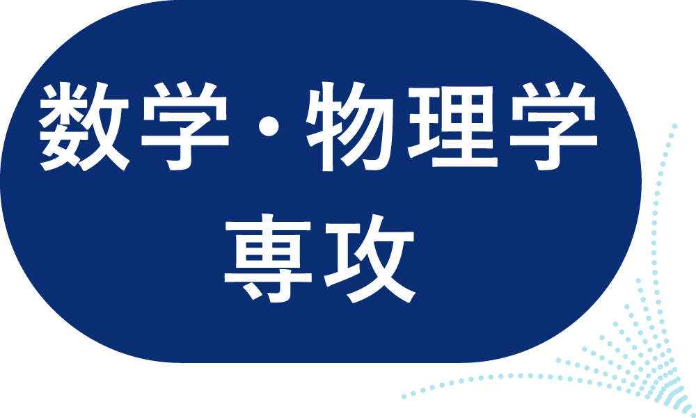 理工学部の4つの専攻の説明図 数学・物理学專攻