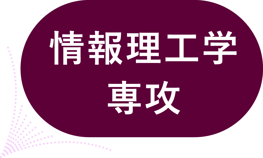 理工学部の4つの専攻の説明図 情報理工学專攻
